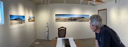 Panorama of Mark installing the LITD show