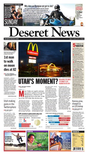 Deseret News, August 26, 2012