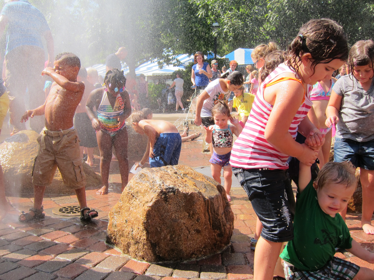 Public Water Feature Is Open For Use By All Children